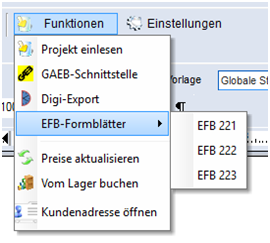 OPTIMUS Änderungsdatei > Auftragsbearbeitung * > Projekte