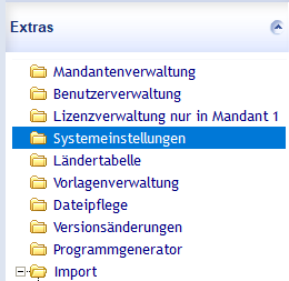 01_Extras-Systemeinstellungen Handwerkersoftware Optimus von RPS