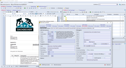 Dachdeckersoftware GAEB-LV einlesen