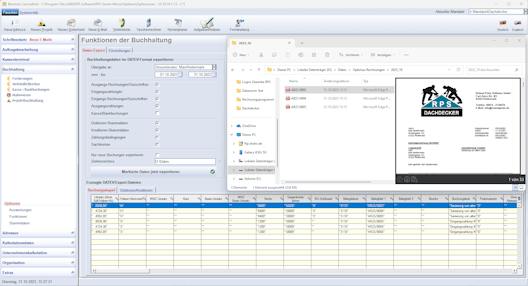 Datev und SEPA in der Dachdecker Software Optimus 