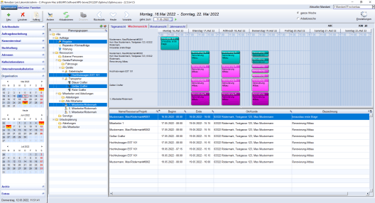 Ressourcenplanung in der Bausoftware Optimus