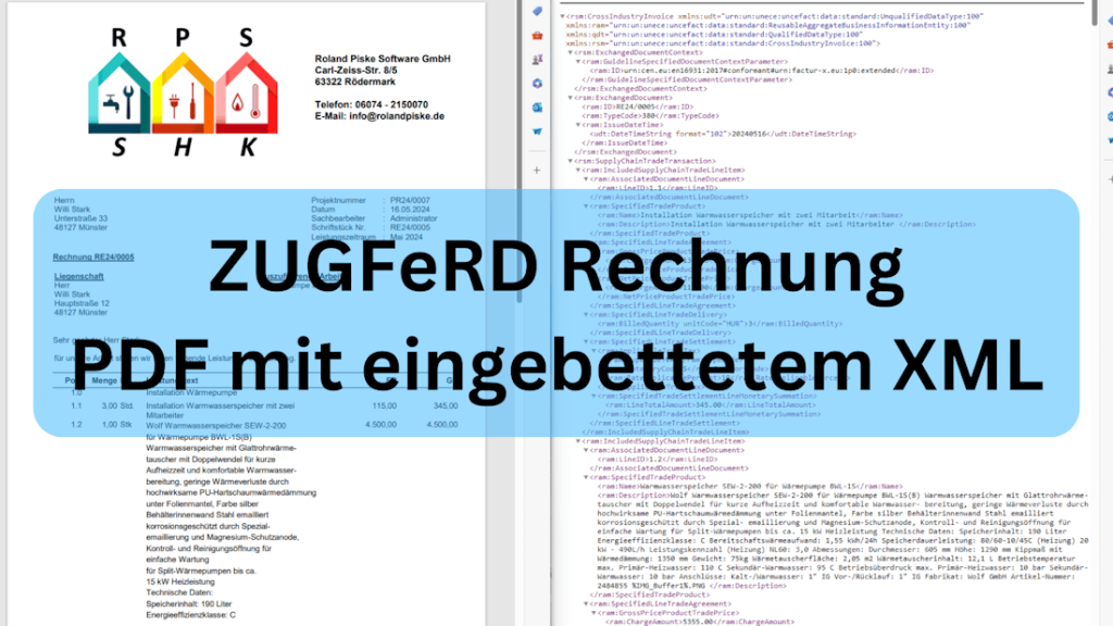 ZUGFeRD Rechnung im Handwerk