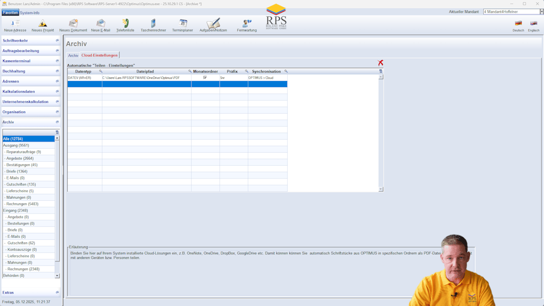 Systemeinstellungen in der Handwerkersoftware OPTIMUS anpassen