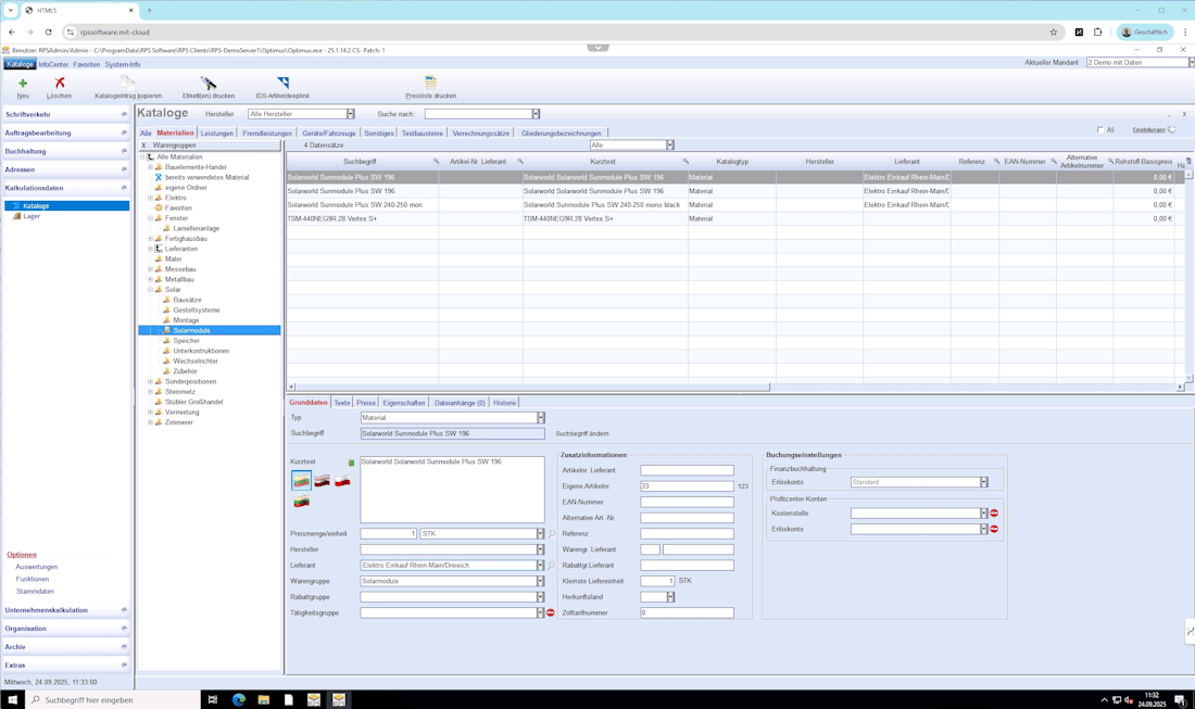 Handwerkersoftware Optimus in der Cloud
